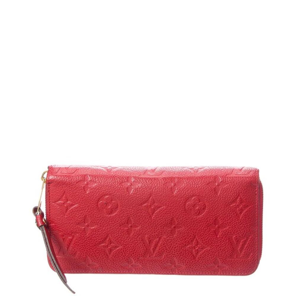 Louis Vuitton Cerise Empreinte Calf Leather Zippy Wallet Nm (Authentic